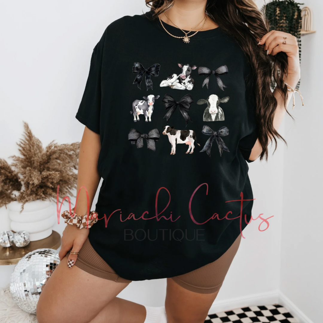 Cow Coquette Tee