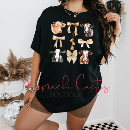 Cow Coquette Tee